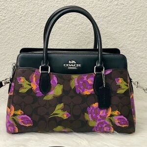 COACH Darcie Carryall in Signature Rose Print CL466 Authentic NEW!!